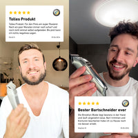 Die Brooklyn Blade ist Kunden zufolge der beste Bartschneider weil er perfekt in der Hand liegt und perfekt zum Trimmen des Bartes und für Konturen geeignet ist.