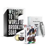 Die Barber Gift Box in der weißen Geschenkbox ist ein hochwertiges Geschenk für Männer mit Bart.
