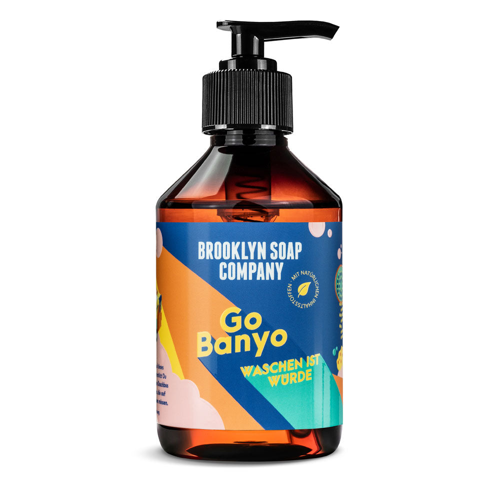 Body Wash von der Brooklyn Soap Company in der GoBanyo Edition als bunte Sonderedition für den guten Zweck.