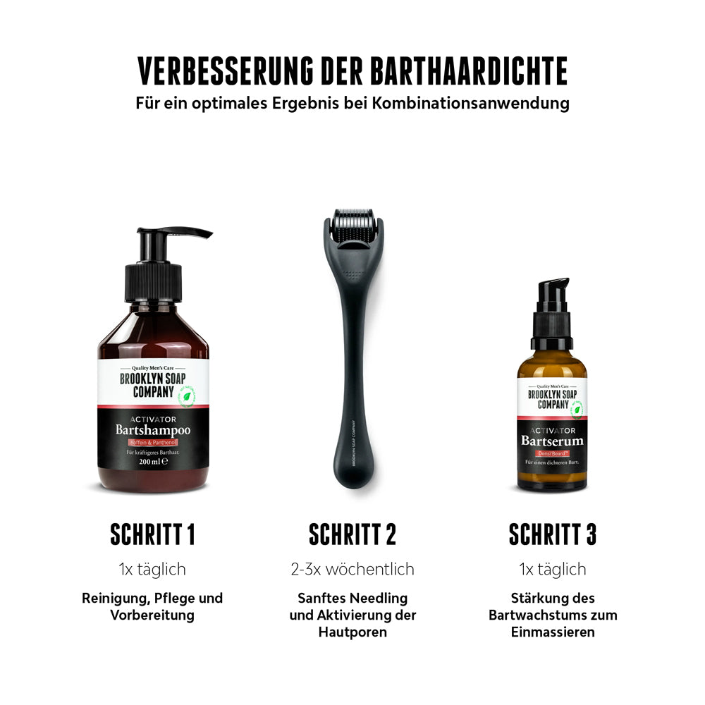 Mit dem Activator Refill Bundle verbessert sich die Barthaardichte in nur 3 Schritten - für einen gestärkten Bartwuchs bei Männern. //*