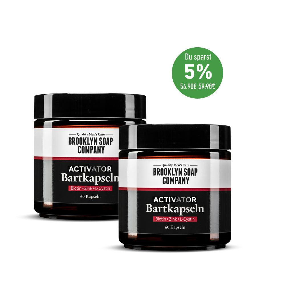 Die Activator Bartkapseln im Vorteilspack für 2 Monate mit 5% Rabatt. [DE]