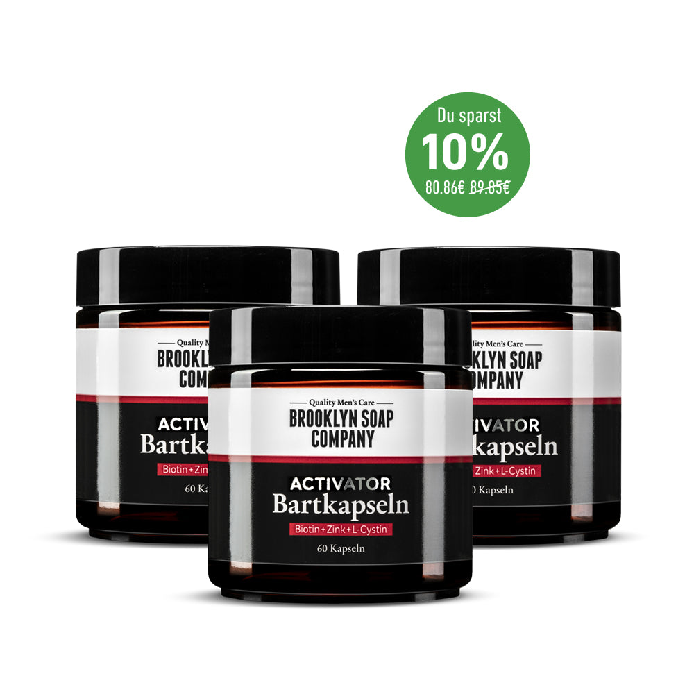 Die Activator Bartkapseln im Vorteilspack für 3 Monate mit 10% Rabatt. [DE]