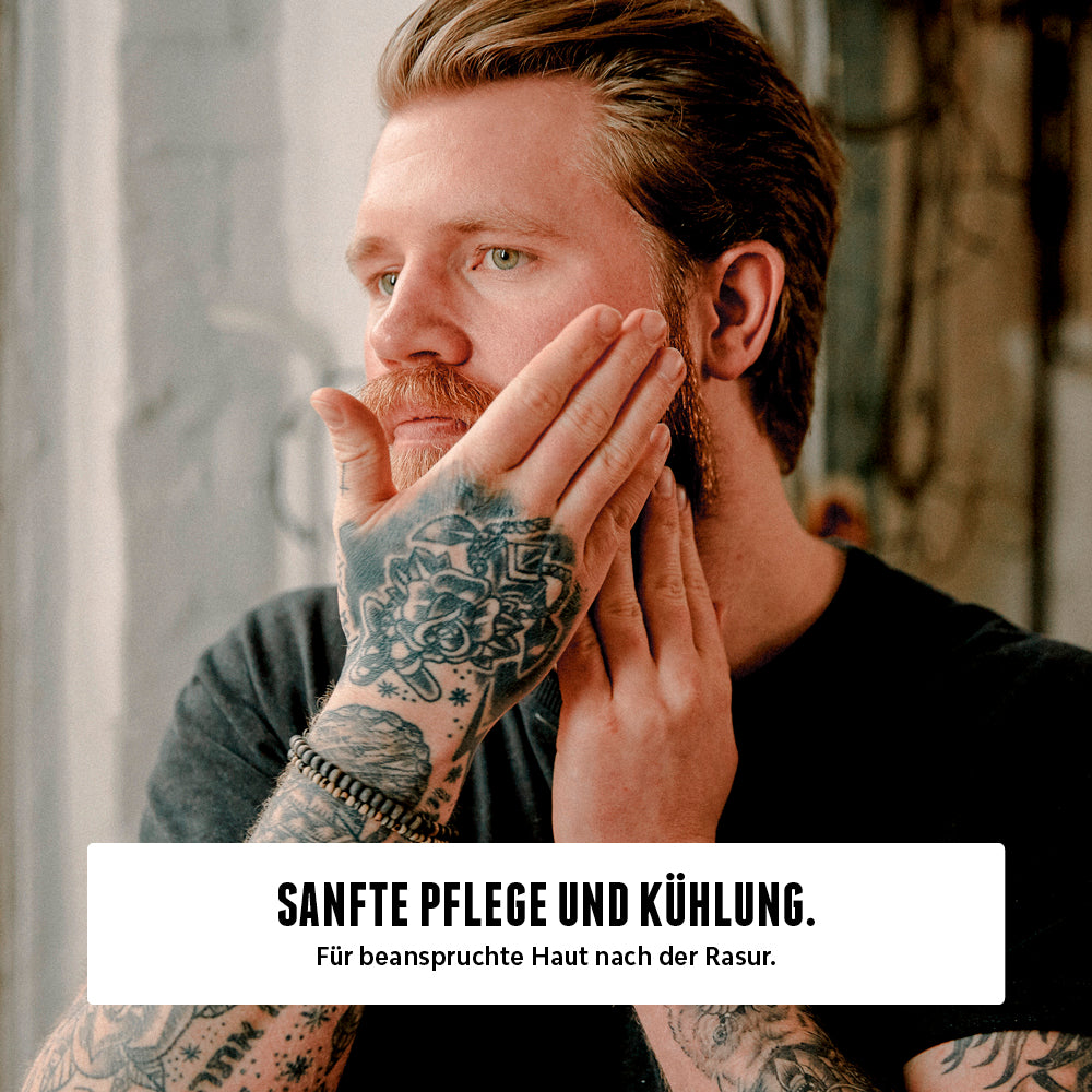 Der Aftershave Balsam für Männer von der Brooklyn Soap Company sorgt für sanfte Pflege und Kühlung nach der Rasur. Er lindet Rasierpickel und Rasurbrand bei Männern. 