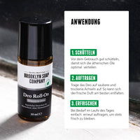Das Deo für Männer von der Brooklyn Soap Company bietet natürlichen Schutz und lässt sich ganz einfach anwenden: Einfach auftragen gegen unangenehmen Körpergeruch bei Männern. [DE][AT]